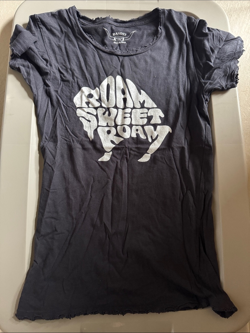 Bandit Brand Women's 'Roam Sweet Roam' Graphic Tee in Charcoal